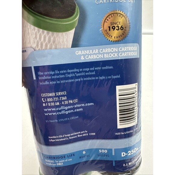 Replacement Filter Set, 0.5 um Filter, Carbon Block, Granular Carbon Filter New - Picture 4 of 6